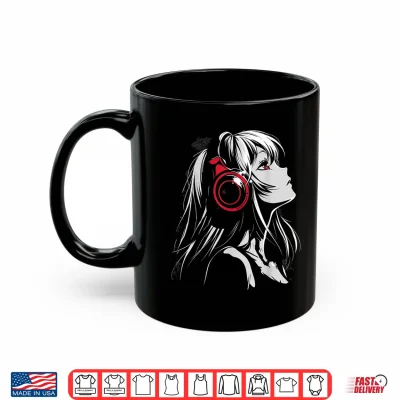 Mug Anime Manga Motif Headphone Artwork Anime Shirt