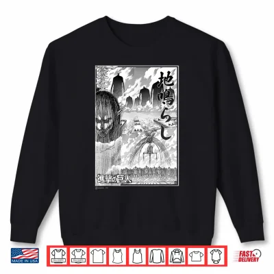 Sweatshirt Attack on Titan The Rumbling Epic Battle Manga Chest Poster Shirt