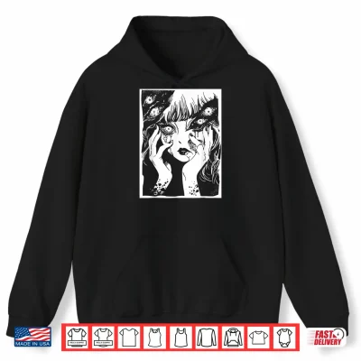Hoodie Edgy Creepy Horror Anime Manga Weird Japan Japanese Harajuku Shirt