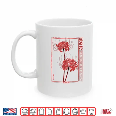 Mug Japanese Spider Lily Soft Grunge Anime Aesthetic Flower Shirt