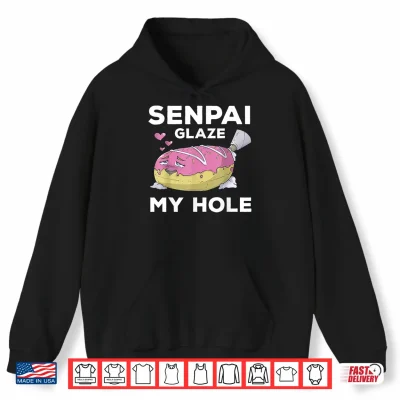 Hoodie Otaku Ahegao Donut Pun Senpai Ecchi Etchi Hentai Funny Lewd Shirt