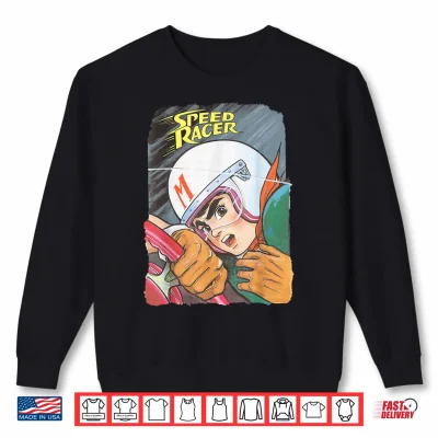 Sweatshirt Manga Speed Racer Logo Close Shirt