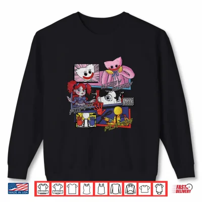 Sweatshirt Poppy Playtime Friends Manga Panels Distressed Style Shirt