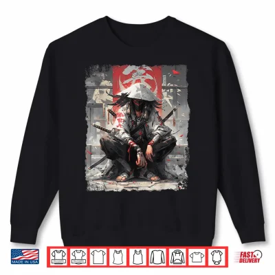 Sweatshirt Samurai Sword Katana Ninja Japan Manga Anime Streetwear Shirt