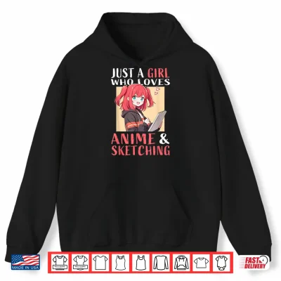 Hoodie Anime And Sketching For Girls Teens Manga Kawaii Japan Shirt