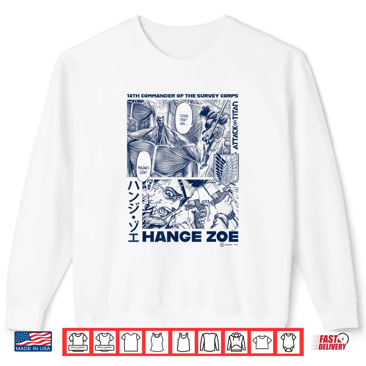 Attack On Titan Commander Hange Zoe Big Chest Manga Poster Shirt Attack On Titan Commander Hange Zoe Big Chest Manga Poster Shirt