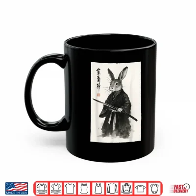 Mug Funny Japanese Anime Manga Style Martial Arts Samurai Rabbit Shirt