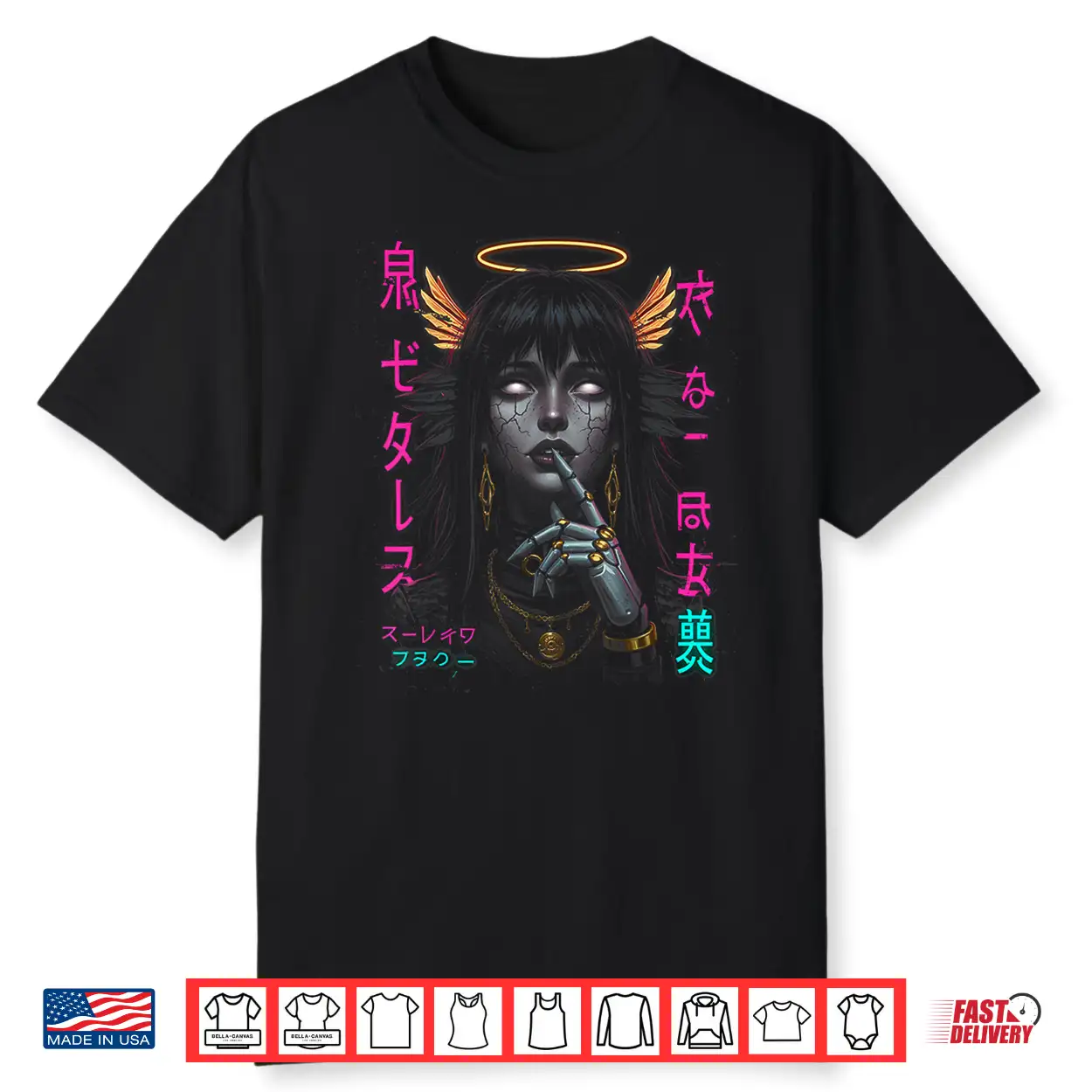 Japanese Aesthetic Streetwear Cyberpunk Anime Manga Techwear Shirt