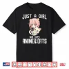 Just A Girl Who Loves Anime And Cats Lover For Teen Shirt