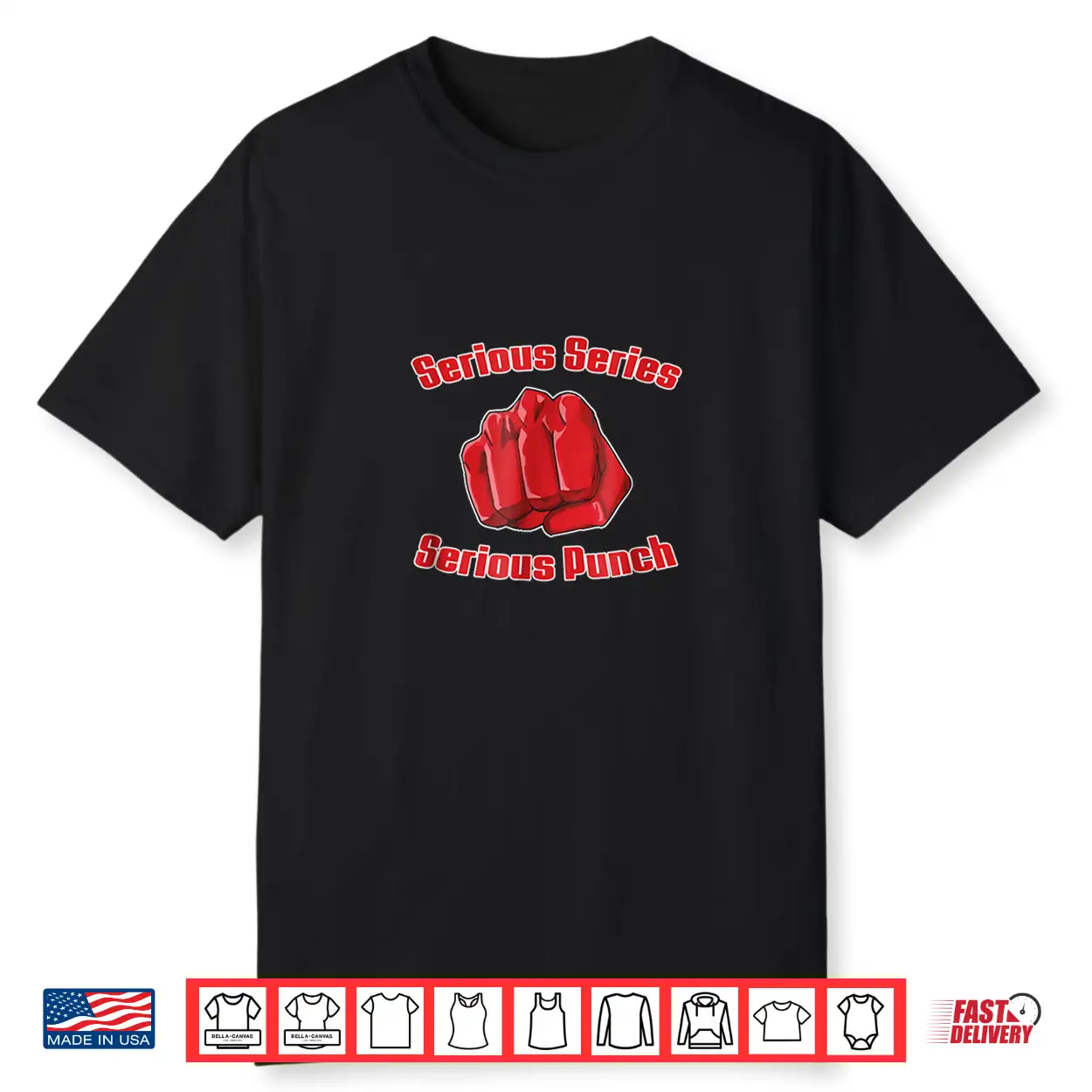 Serious Punch Anime Manga Saying Men Women Tshirt