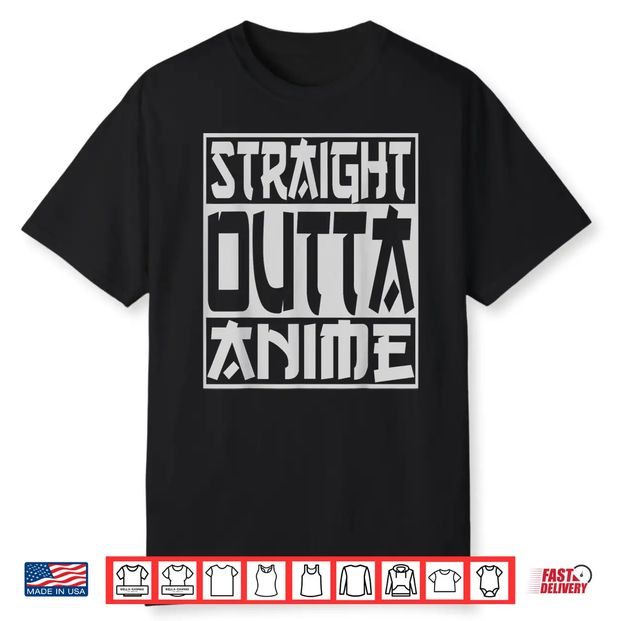 Straight Outta Anime Funny Japanese Manga Geek Convention Shirt