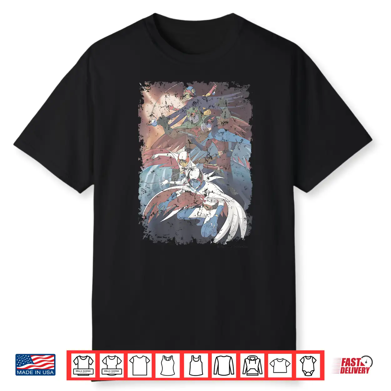 Us Manga Gatchaman Poster Planet Distressed 01 H Shirt