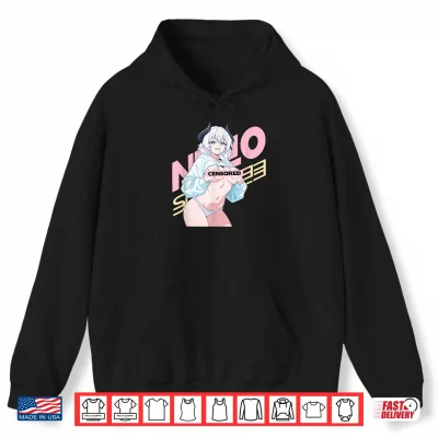 Hoodie Waifu Sexy Anime Girl Horns Japanese Retro Art Shirt