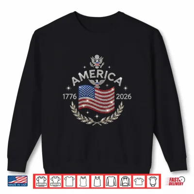 Sweatshirt America 250th Anniversary USA Flag 1776 2026 Patriotic Shirt 2