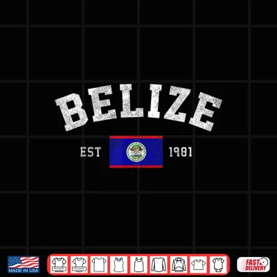 Design Belize Est. 1981 Belizean Flag Independence Day Shirt 3
