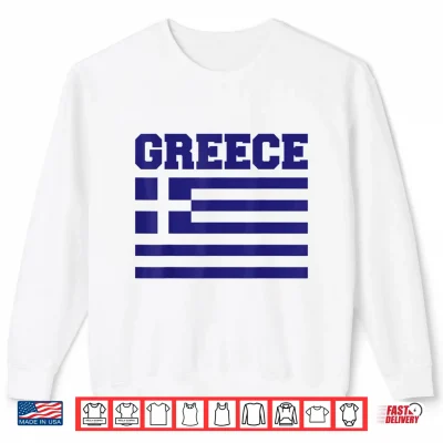 Sweatshirt Greece Independence Day Greek Flag Heart Kids Toddler Boys Shirt 3