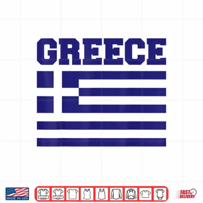 Design Greece Independence Day Greek Flag Heart Kids Toddler Boys Shirt 3