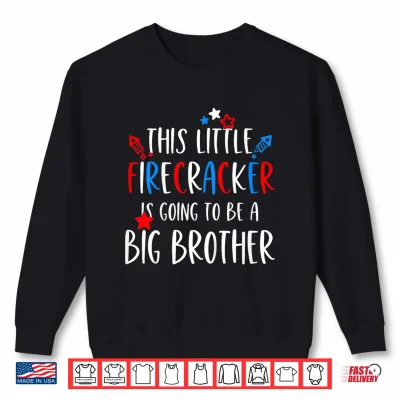 Sweatshirt Kids Big Brother 4th of July Toddler Boy Independence Day Shirt 3