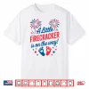 Mom 4Th Of July Baby Reveal Little Firecracker Is On The Way Shirt