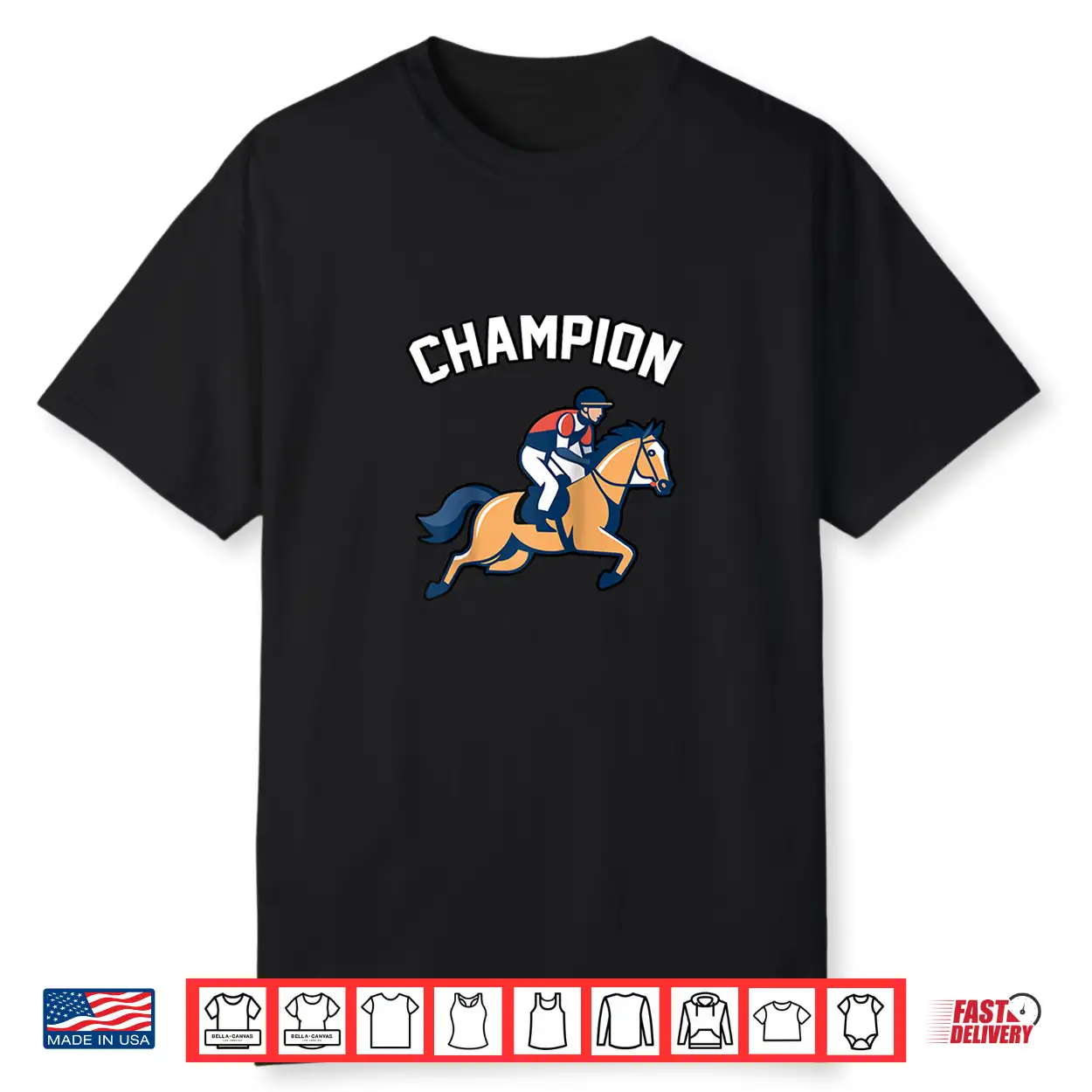Cute Champion Horse Racing Sport Costume For Kids Shirt