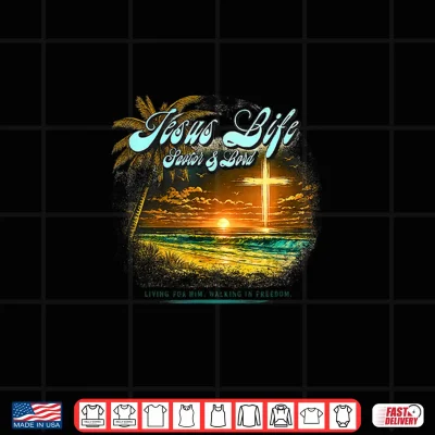 Design Jesus Life at Sunset Beach Shirt