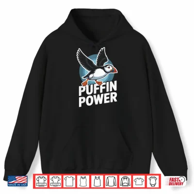 Hoodie Puffin Diving Bird Lover Seabird Ornithology Shirt