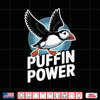 Design Puffin Diving Bird Lover Seabird Ornithology Shirt