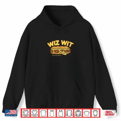 Hoodie Wiz Wit Philly Cheesesteak Funny Philadelphia Foods Parody Shirt