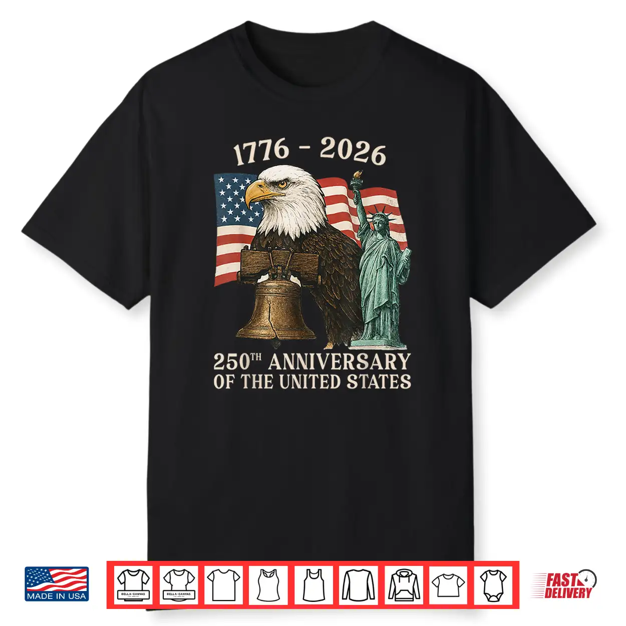 250 Anniversary Usa 250Th Us Flag Patriotic 4Th Of July Shirt