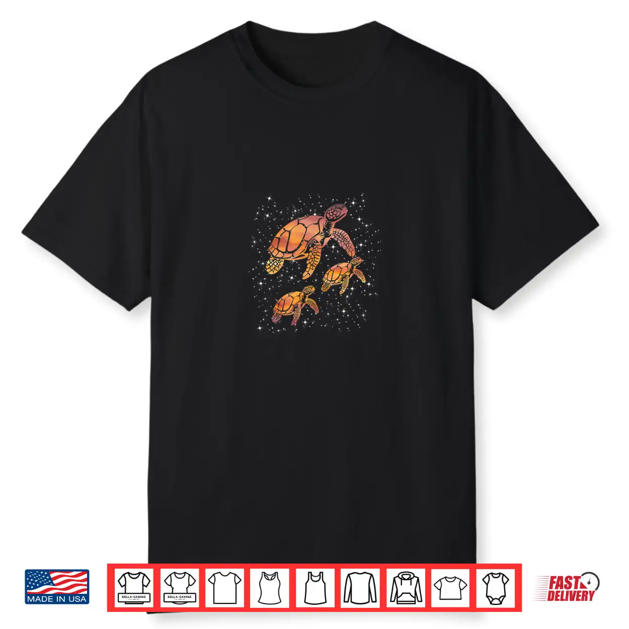 Cosmic Sea Turtles Starry Galaxy Shirt