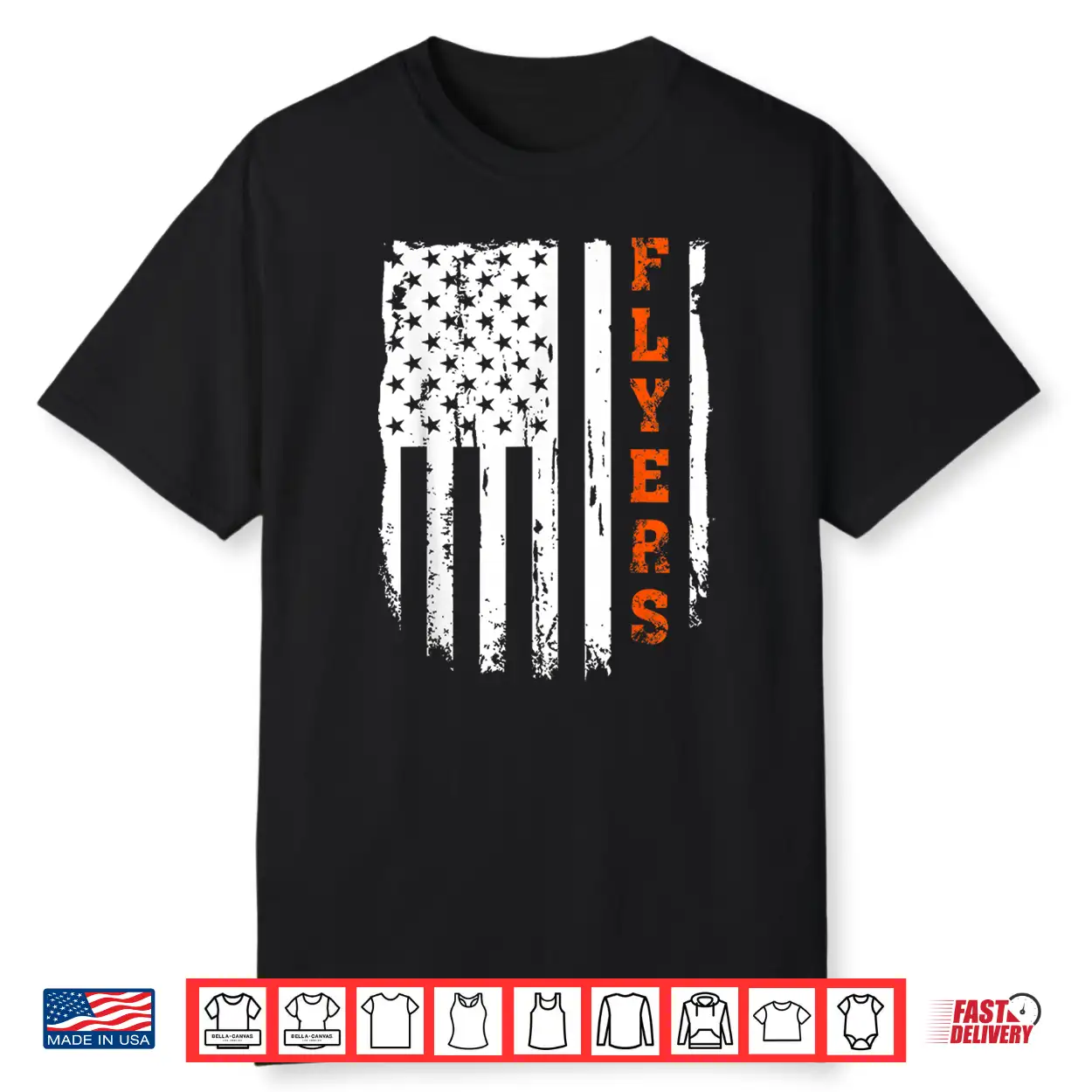 Flyers Vintage Usa Flag For Men Women Boys Girls Kids Lover Shirt