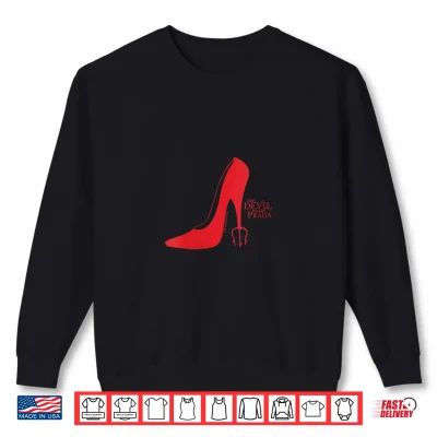 Sweatshirt The Devil Wears Prada Red Heel Pitchfork Logo Shirt
