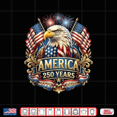 Design 250 Years American Anniversary 1776 2026 U S A Flag Shirt