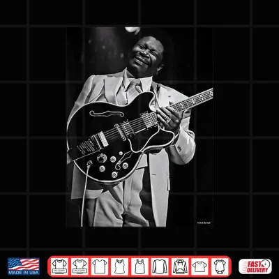 Design B B King Of The Blues Live L A 1979 By Dick Barnatt Shirt