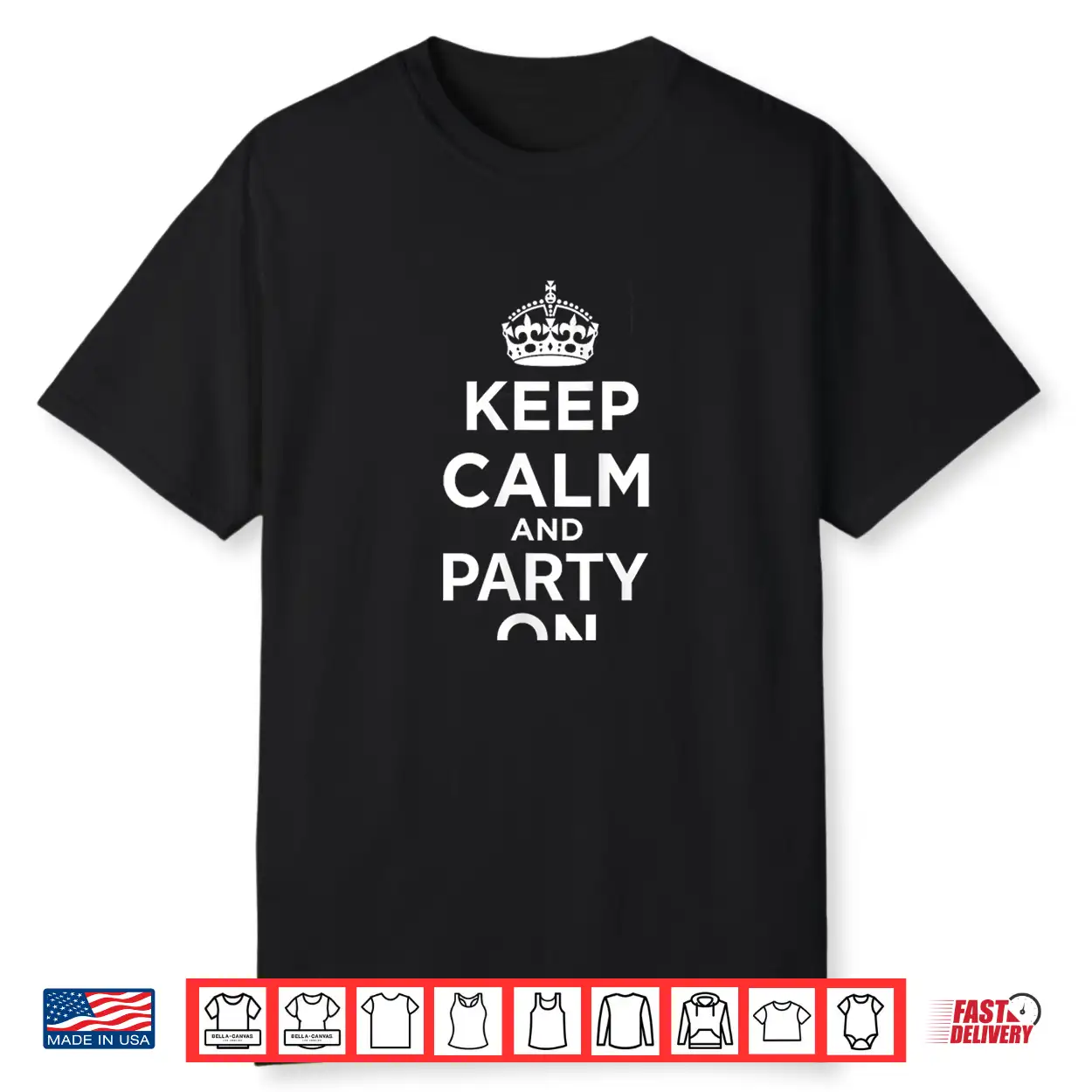 Keep Calm And Party On Pink Shirt