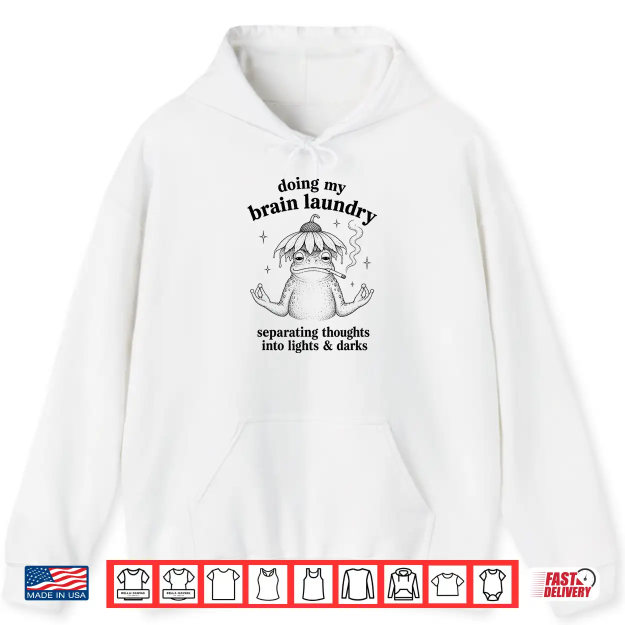 Funny Mental Health Humor Retro Frog Doing My Brain Laundry Shirt