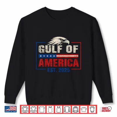 Sweatshirt Gulf of America Est. 2025 Eagle Vintage Distressed Shirt