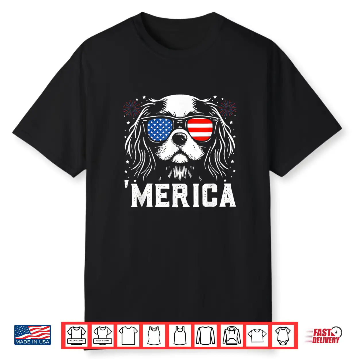 Cavalier King Charles Merica 4Th Of July Shirt
