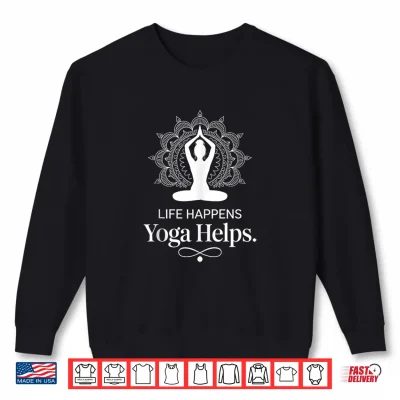 Sweatshirt Cool Yoga Art for Men Women Kids Yoga Instructor Yoga Lover Shirt