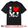 I Love Mj Vintage Fan Merch Red Heart Initials Design M.J Shirt