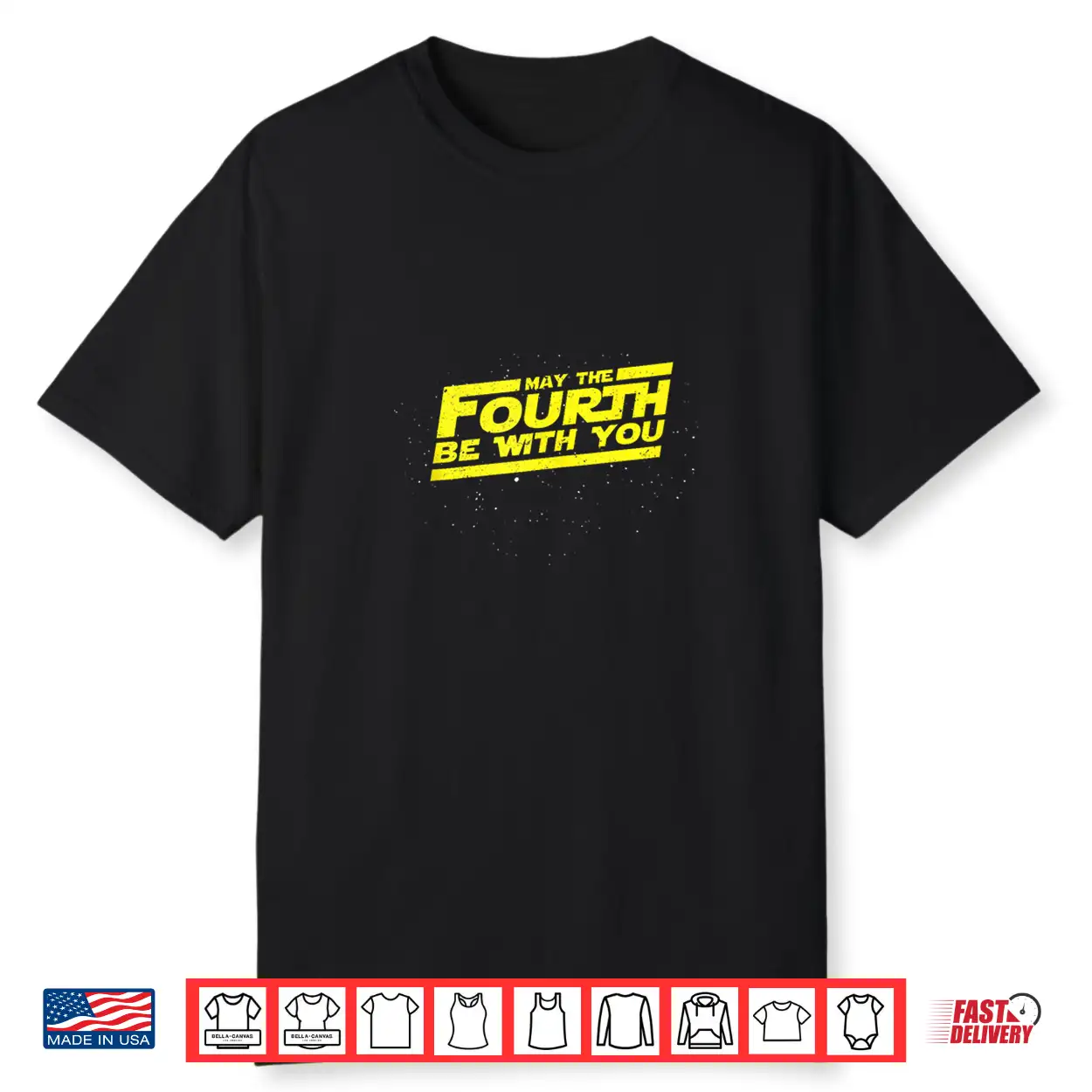 Retro May The Fourth 4Th Be With You Space Stars Sci Fi Nerd Shirt