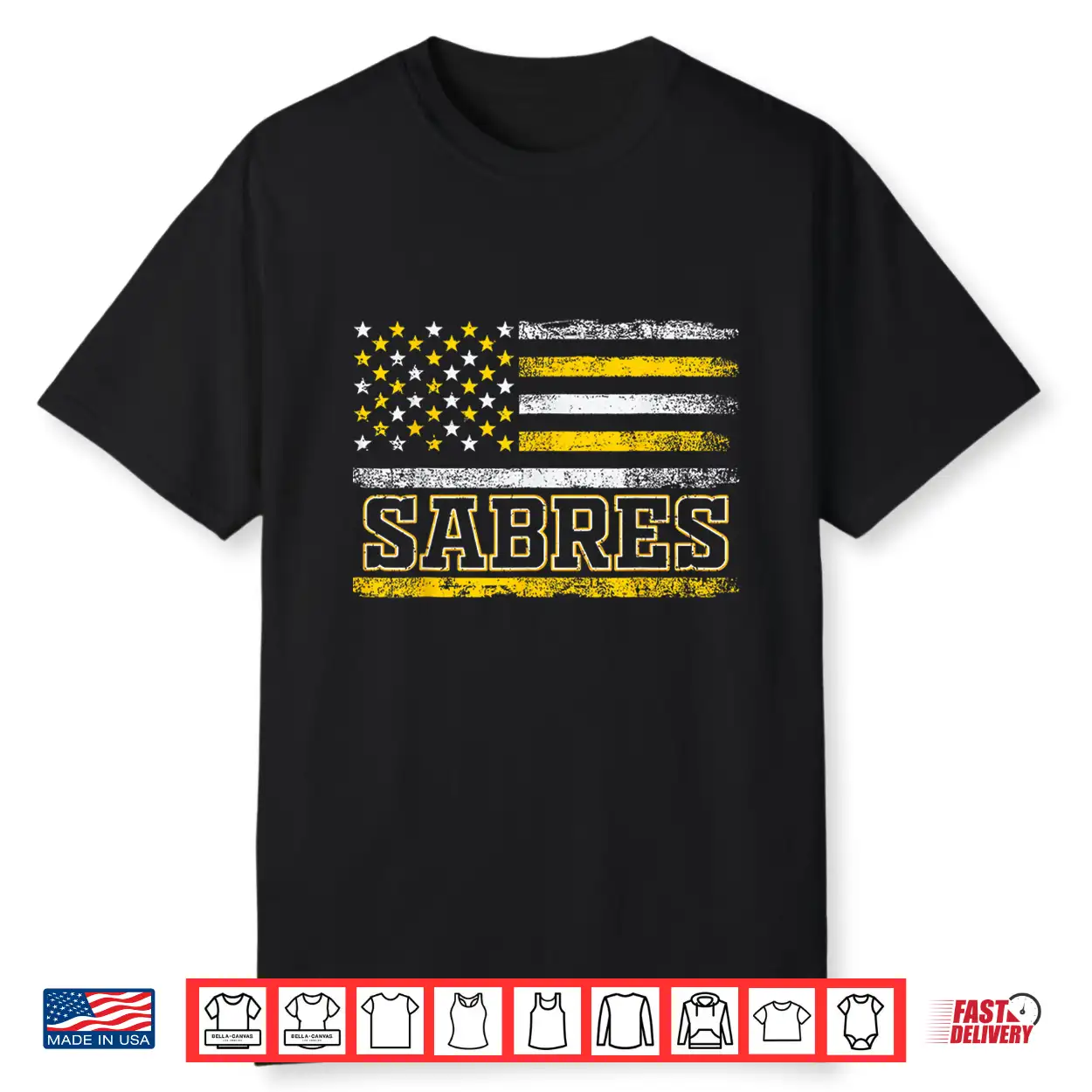 Vintage Sabres Us Flag Retro Gifts For Men Women Kids Shirt