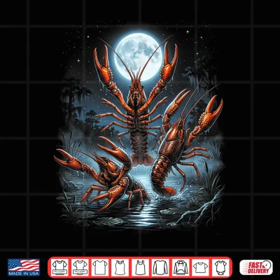 Design Three Crawfish Moon Shirt