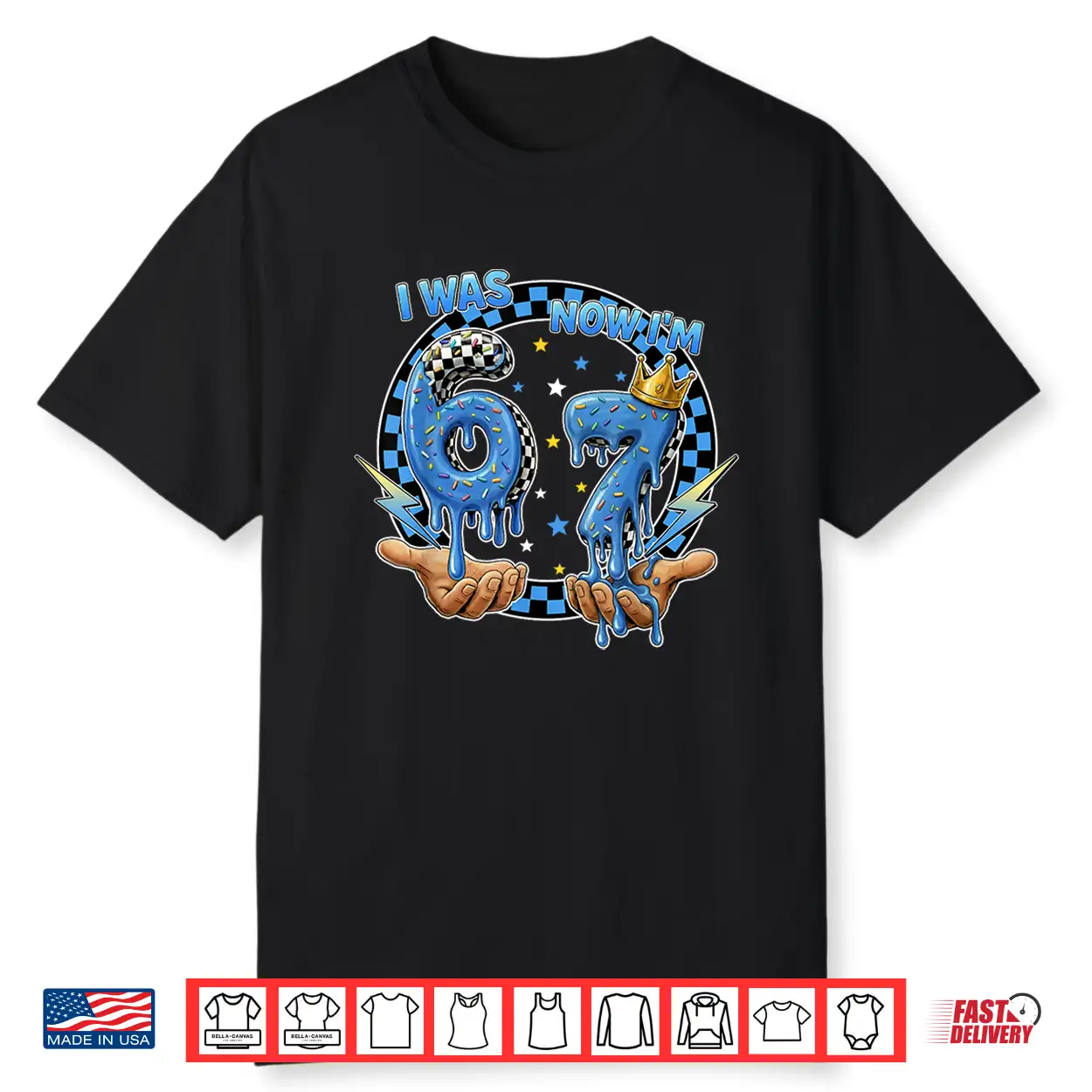 I Was 6 Now Im 7 Years Old 7Th Birthday 6 7 Birthday Boys Shirt