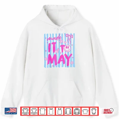 Hoodie Retro Stripes Last Day of School Teacher Made It to May Shirt