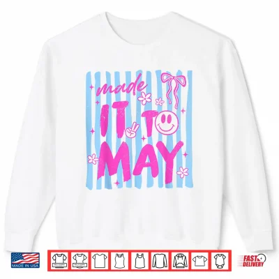Sweatshirt Retro Stripes Last Day of School Teacher Made It to May Shirt