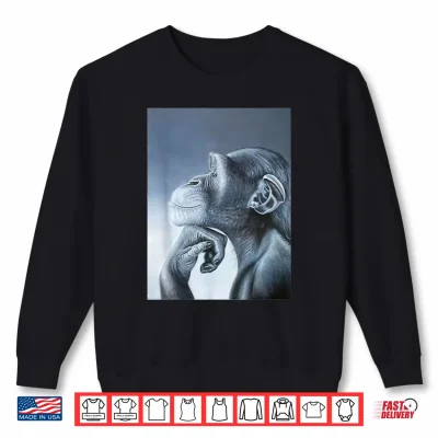 Sweatshirt Funny Lion Monkey Meme brainrot Rage Bait Monkey Meme Shirt