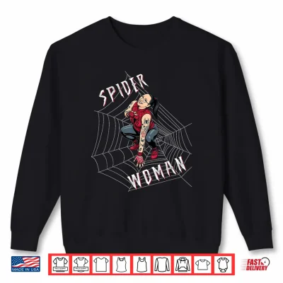 Sweatshirt Spider Woman Funny Superhero T Spiderweb Shirt