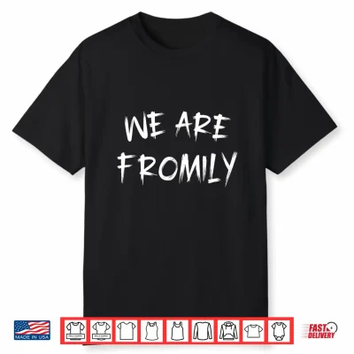 We Are Fromily Friends Like Family Retro Brush Stroke Shirt