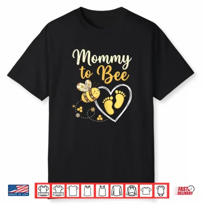 Mommy To Bee Hearts Pregnancy Baby Shirt